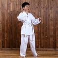 thumbnail image 4 of Karate Uniform for Kid Teen Light Weight Karate Uniform Karate Trousers Jackets Martial Art Suit Taekwondo Uniform, 4 of 19