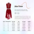 thumbnail image 3 of Hansber Kids Girls Lyrical Dance Outfit 2-Piece Sleeveless Rhinestones Crop Top with Skirt Leotard Dress Burgundy 14, 3 of 3