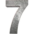 thumbnail image 4 of Huge 20" Metal Number Seven 7" Wall Decor, Silver with Rusted Edges, Galvanized Wall Mountable Decoration for Country, Mid-Century, or Farmhouse Themed Room or Event, 4 of 6