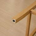 thumbnail image 5 of Bar Stools Set of 2, LEGAHOME 28" Bar Height Bar Stool, Farmhouse Linen Upholstered Bar Stool with Cane Back, Wood Bar Chairs for Kitchen Island Dining Room, Suitable for 40"-42" Table, Tan, 5 of 8