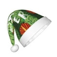 thumbnail image 2 of Bingfone Palm Leaves And Tropical Flowers for Kids Christmas Hat Santa Hat for Boys Girls Teenager for Christmas New Year Xmas Festive Holiday Party Supplies Gifts, 2 of 6