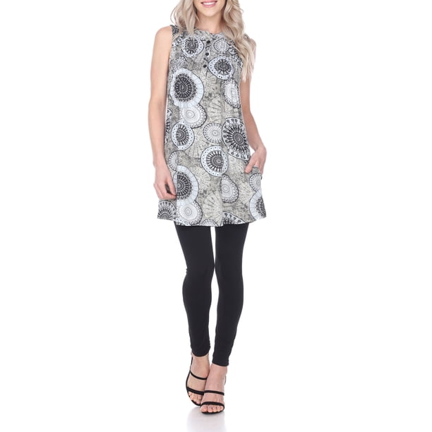 White Mark White Mark Women's Sleeveless Tunic Top