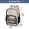 thumbnail image 4 of Ttyddzy Clear Backpack Heavy Duty PVC Transparent Backpack for College Workplace, Khaki Dandelion, 4 of 8
