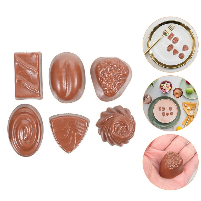 6pcs Fake Chocolate Artificial Food Chocolate Realistic Simulated