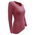 thumbnail image 2 of WOMENS LONG SLEEVE V-NECK T SHIRT WITH SUPER-SOFT STRETCH FABRIC, 2 of 4