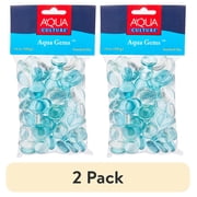 (2 pack) Vibrant Life Aqua Glass Gems Aquarium Decor, 10 oz Bag