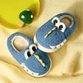 thumbnail image 2 of Floleo Kids' Crocodile Plush Slippers Boys Girls Warm Indoor Slippers Soft Fuzzy Non-Slip House Slippers Cute Animal Style Home Slippers(Navy,4.5-5 Years), 2 of 6