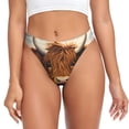 thumbnail image 1 of Balery Countryside Sunflower Cow Tangas de Algodón para Mujer con Estampado – Ropa Interior Sexy, Transpirable, G-string-XX-Large, 1 of 6