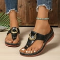 thumbnail image 1 of Wensltd Women's Summer Flip Flops Open Toe Platform Support Cushion Slippers, 1 of 9