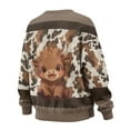 thumbnail image 5 of Xoenoiee Highland Cattle Print Women Sweatshirts Pullover Fleece Comfort Fall Loose Outfits Fashion Long Sleeve Athletic Tops with Pockets, Size S, 5 of 7