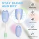 thumbnail image 3 of Uxcell 6 Pcs Fundas de Silicona para Cepillos de Dientes, Tapa de Reemplazo para Cabeza con Agujero para Colgar para Cepillo de Dientes Manual Eléctrico para Hogar Viaje Gimnasio, Azul Claro, 3 of 7