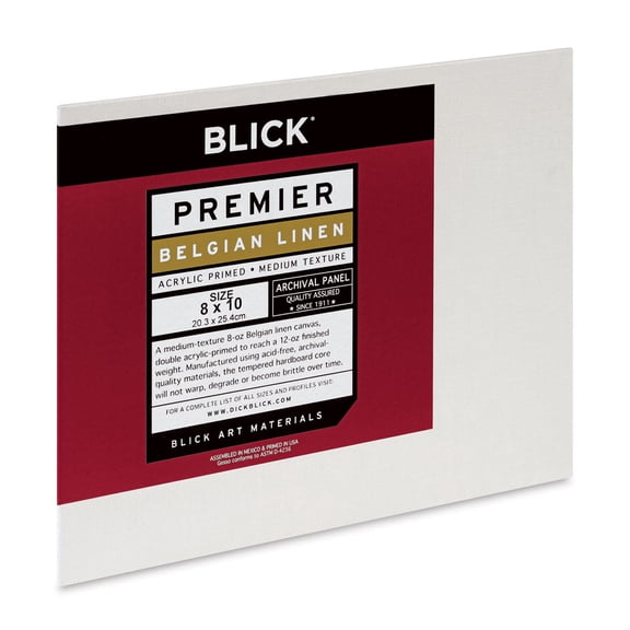 Blick Belgian Linen Archival Panel - 8" x 10", Acrylic-primed
