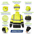 thumbnail image 6 of JORESTECH Hi-Vis Safety Rain Set, ANSI Class 3/E (Yellow/Black, 2XL), 6 of 9