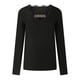 thumbnail image 4 of Camiseta de encaje de manga larga con cuello en V para mujer, blusa Polluver, Tops Fridja  FKASFK4059, 4 of 8