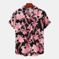 thumbnail image 4 of Camisa de playa de manga corta hawaiana para hombre, camisas informales con botones de verano estampadas Pompotops oipoqjl25063, 4 of 9
