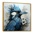 thumbnail image 2 of Designart "Cobalt And Onyx Blue Jay" Animals Bird Floater Framed Canvas Wall Art, 2 of 5