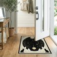 thumbnail image 2 of ODIKA 2'x3' Washable Doormat Non-Slip, Low Pile Goth Gothic Tarot Motif Minimalist Grid Phase Arch Mystical Motifs for Entryway, Kitchen, Laundry Room, 2 of 7