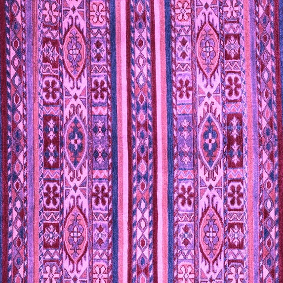 Ahgly Company Indoor Square Abstract Purple Modern Area Rugs, 4' Square