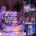 thumbnail image 5 of AWLYLNLL 20 Pack Led Fairy Lights Battery Operated String Lights Waterproof Silver Wire 7 Feet 20 Led Firefly Starry Moon Lights for DIY Wedding Party Bedroom Patio Christmas (20 Pack, Multicolor), 5 of 7