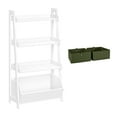 thumbnail image 3 of RiverRidge Kids 24in 4-Tier Ladder Shelf Toy Organizer, Book Storage, and 2 Olive Bins, 3 of 9