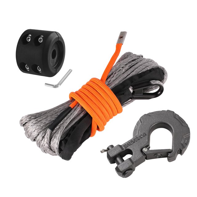 Cuerda sintética con cabrestante Ucreative de 6 mm x 15 m, 10.000 libras, para ATV UTV