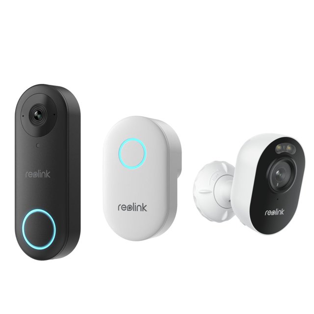 Cámara de timbre REOLINK Lumus 2K con paquete de cámara para exteriores