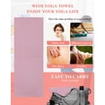 thumbnail image 5 of Pink Burlap Texture Yoga Towel for Hot Yoga Non Slip, Farmhouse Vintage Pink Yoga Mat Towel Absorbent Yoga Sweat Towels Microfiber Hot Yoga Blanket for Bikram Pilates 26"x70", 5 of 7