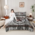 thumbnail image 4 of Homewish Retro Texas Stars Queen Comforter Set, Countryside Lake House Bedding Sets, Teens Adult Men Reversible Bedding Comforter Set, Lightweight Room Decor, 3 Pieces, 4 of 8