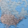 thumbnail image 3 of COSMOBETTY Full Lamination Blue World Map Mural Decorative Large Wall Poster with Detailed Political Design, 3 of 8
