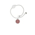 thumbnail image 2 of Delight Jewelry Silvertone Red Chinese Blessing - Silvertone Leaf Delicate Bracelet, 6.25+1.75", 2 of 4