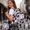 thumbnail image 2 of HUIACONG 17" Floral Cow Girls School Backpack 4PCS Set, Aesthetic Bookbag with Insulated Lunch Box for Kids Age 8-14, 2 of 7