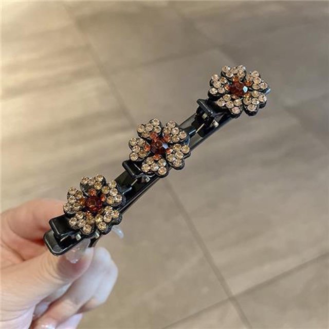 Xihbxyly Horquilla con Diamantes de Imitación, Elegante Pinza para El Flequillo, Accesorio Lateral de Acrílico Brillante, Solución Rápida para Cambiar de Peinado, Ideal para Fiestas, Bodas y Escuelas