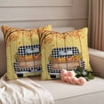 thumbnail image 2 of Fall Truck Outdoor Waterproof Pillow Covers, Thanksgiving Tree Maple Leaf Pumpkins Retro Decorative Square Throw Pillowcase Sofa Cushion Sham for Patio/Couch/Chair, 26"x26" 2 Pack, 2 of 8