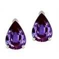 thumbnail image 2 of Star K � 8x6mm Pear Shape Simulated Alexandrite Classic Solitaire Drop Earring Studs, 2 of 9