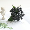 thumbnail image 1 of 6 Pack Plastic Artificial Flowers California Berries Blueberry Fruit Fake Silk Flowers Home Decorative Party Wedding (Black), 1 of 7
