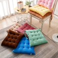thumbnail image 5 of Xiao Hua Cojín de pana para silla con lazos, ultra suave y cálido, para niños que leen, cómodo cojín cuadrado para adultos, 15.7" x 15.7", verde, 5 of 5