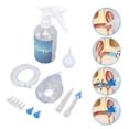 thumbnail image 3 of De Lavado de Riego de Oído, Safe 6 Consejos Desechables Transparentes Confiaciones 500 ml de kits de Limpieza de Oídos de 1.2 m Tomo de Silicona Para El Hogar para Niños, 3 of 7