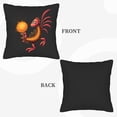 thumbnail image 6 of Set of 2 18x18in Throw Pillow Covers - Vibrant Cartoon Creature Design with Orange Body & Magical Orb Perfect for Couch Bed Car, 6 of 8