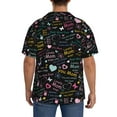thumbnail image 5 of Disketp Men's Hawaiian I love you Mom Print Shirts Button Down Holiday Beach Shirts-3X-Large, 5 of 7