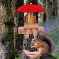thumbnail image 5 of Squirrel Feeding Table Animal Wooden Corn Cob Holder Feeder Outdoor Squirrel Feeder, 5 of 5