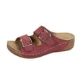 thumbnail image 1 of toraway Sandals for Woman Women's Summer Fashion Open Toe Slippers Platform One Line Buckle Beach Sandals 6.5, 1 of 4
