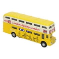 thumbnail image 4 of Bus Toy, High Simulation Bus Toy With Light, Alloy Front Exquisite Workmanship Beautiful Double Layer Bus For Decoration Collection Yellow, 4 of 8