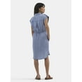 thumbnail image 3 of Time and Tru Women's Utility Shirt Dress, Sizes XS-XXXL, 3 of 4