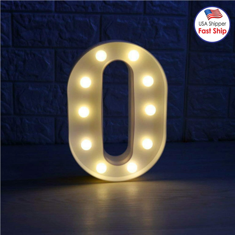 Verwacht het winkelwagen Zin Decorative LED Illuminated Letter Marquee Sign O - Alphabet Marquee Letters  with Lights For Wedding Birthday Party Christmas Night Light Lamp Home Bar  Decoration (O) - Walmart.com
