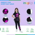 thumbnail image 3 of Barbie Metallic Print Peplum T-Shirt and Pants Toddler to Big Kid, 3 of 5