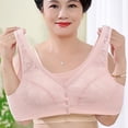 thumbnail image 6 of Sleep Bras for Women! Audhol Cotton Bra for Elderly Women Comfort Fit Sleep Yoga Bras Everyday Bra Tops Summer Underwear Front Close Bras for Women Pink 2XL, 6 of 6