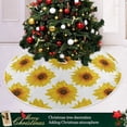 thumbnail image 6 of FMSHPON Sunflower Pattern Xmas Christmas Tree Skirt Stand Mat for Holiday Party Decoration Indoor Outdoor 48 inches, 6 of 6