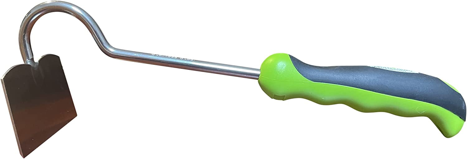 Garden Guru Hand Hoe Tiller Cultivator Tool, Rust Resistant Stainless Steel for Ultimate