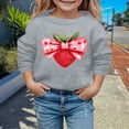 thumbnail image 2 of shqvo Girls Sweatshirt Valentines Graphic Sweatshirts Boys Girls Strawberry Printed Sweater shirt Long Sleeve Crewneck Pullover Tops 1-7 Year Kids, 2 of 4