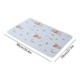 thumbnail image 3 of Waterproof Breathable Mattress Pad Incontinence Pad with Non-Slip Back, Natural Fiber, Light Blue, 90 x 70 cm, Reusable 4-Layer, 3 of 6